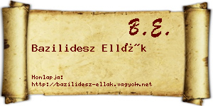 Bazilidesz Ellák névjegykártya